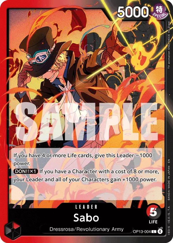 Sabo leader card, OP13-004