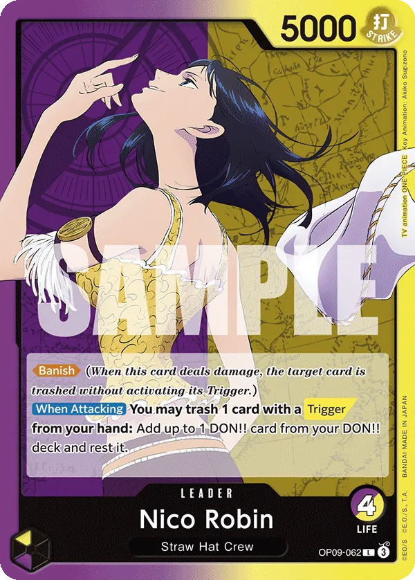 Nico Robin leader card, OP09-062