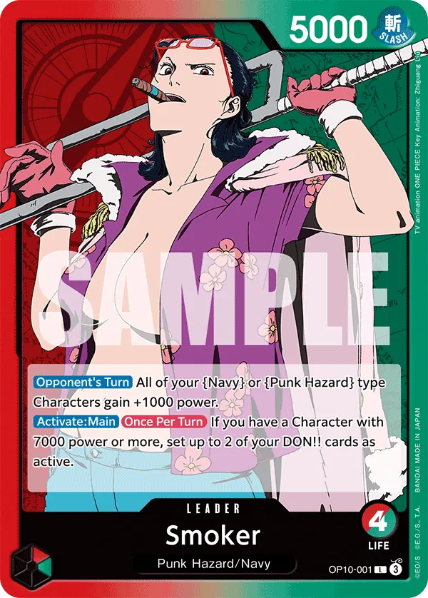 Smoker leader card, OP10-001