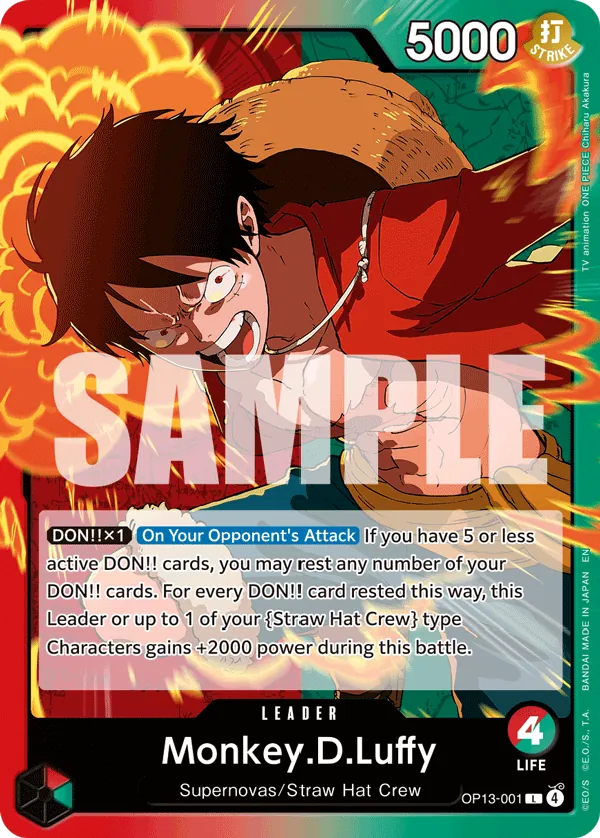 Monkey D. Luffy leader card, OP13-001