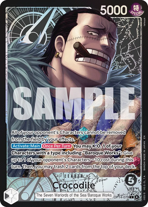 Crocodile leader card, OP14-079