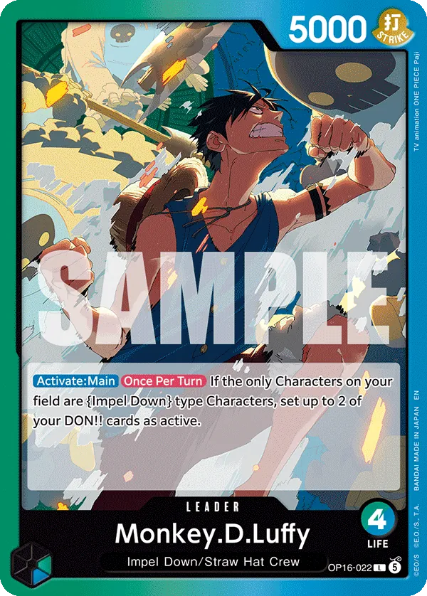 Monkey D. Luffy leader card, OP16-022