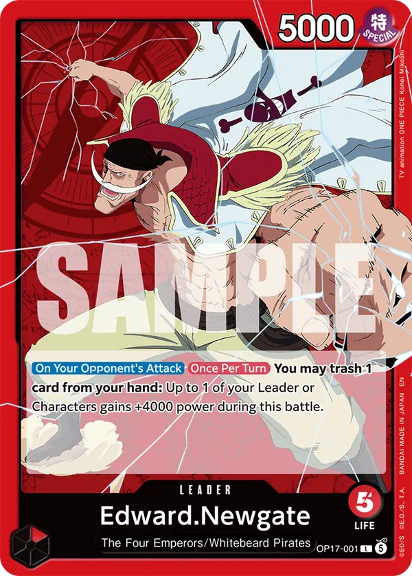 Edward Newgate leader card, OP17-001