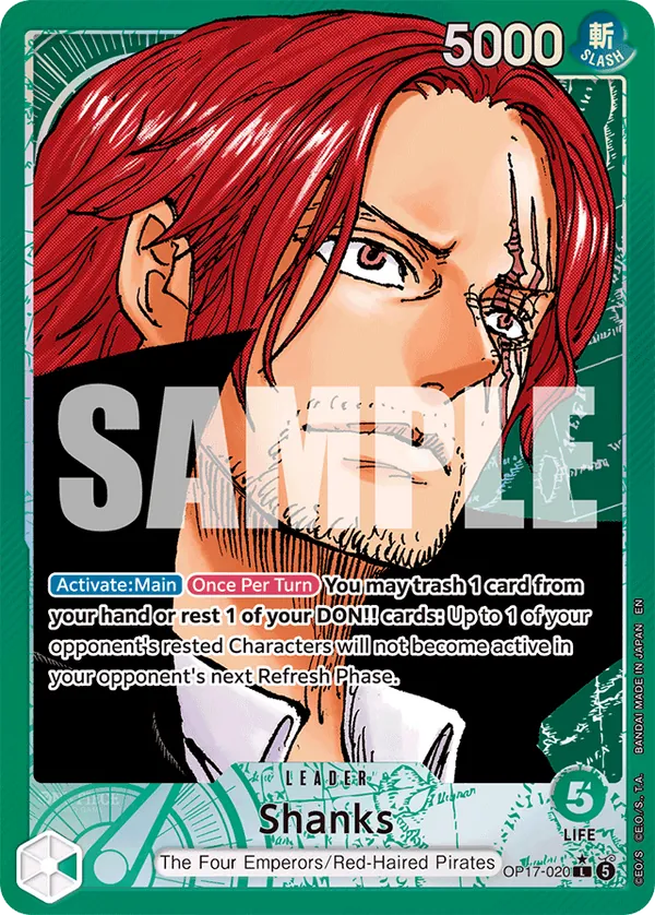 Shanks leader card, OP17-020