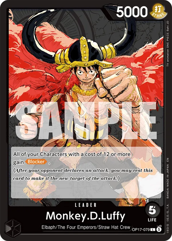 Monkey D. Luffy leader card, OP17-079